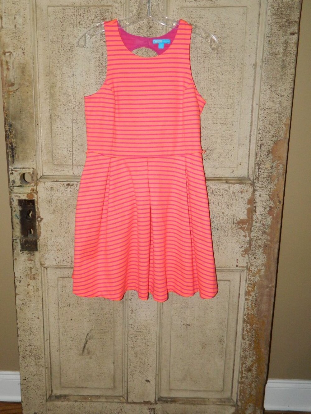 L’amour Nanette Lepore Striped Dress Sz L (XX-3)
